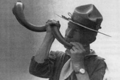 Kudu Horn を吹く B-P