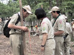 なわ結びの実習-2